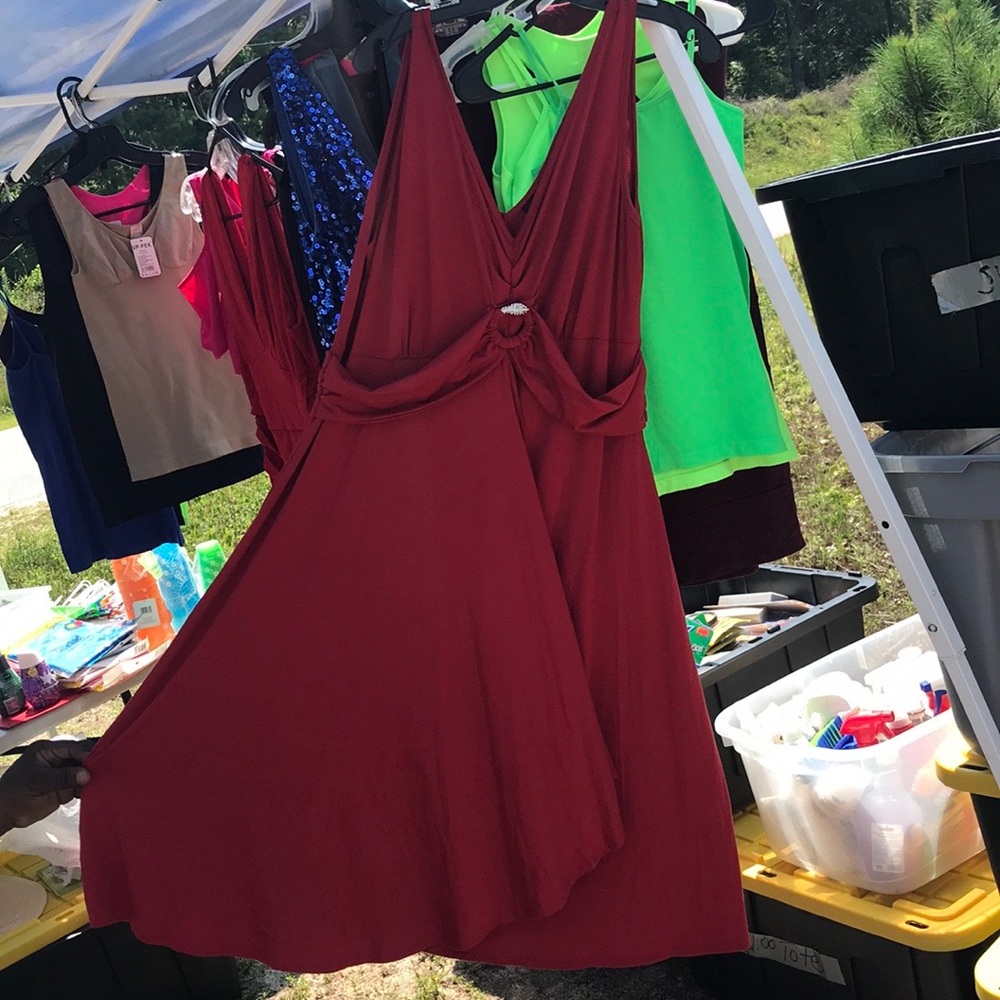 Rust Plus Size Dress - Picture 2 of 2